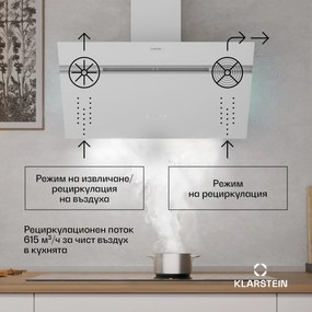 Klarstein Alina абсорбатор | 80 cm | 615 m³/h | Тих | EEK A