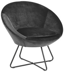 Кресло от сиво кадифе Center - Actona