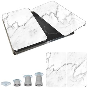 Комплект от 2 стъклени капака за печка , 52 x 30 cm Marble - Wenko