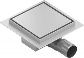 Mexen Flat-Q M13 плосък подов квадратен сифон 15 x 15 см, инокс - 1010015