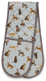 Синя памучна двойна хавлия Curious Cats - Cooksmart ®