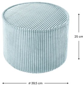 Детски пуф от рипсено кадифе в цвят мента – Wigiwama