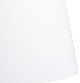 Ленен абажур бял кръгъл конусовиден 35/30/20