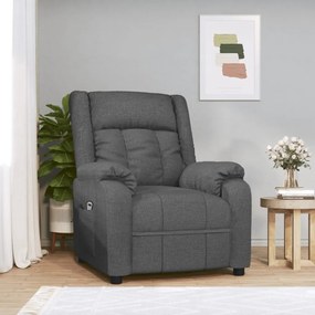 3143568 vidaXL Електрически наклоняем стол, тъмносив, текстил