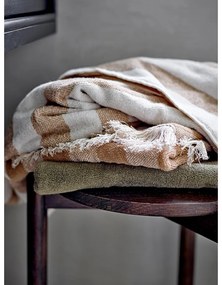 Кафява и бежова памучна кърпа 50x100 cm Elaia - Bloomingville
