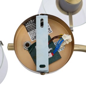 Дизайнерски таванен прожектор бронз с прозрачно стъкло кръгъл 3-светлини - Domo