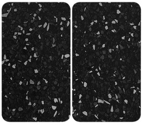 Комплект от 2 черни стъклени капака за печка Universal - Wenko