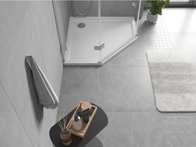 Mexen Flow петостенен ултратънък душ корито 80 x 80 cm, бял гланц - 46P108080