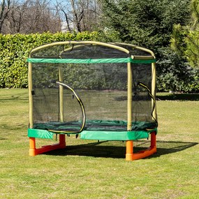 CHIPOLINO Батут 200 см. PLAYGROUND с пързалка ЗЕЛЕН