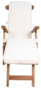 Бяла памучна възглавница за седалка за открит шезлонг Arrecife - House Nordic