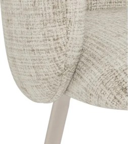 ЦЛЯРА Бежово (тъкан Juto 4)/сивобежова крака (кашмир) - МОДЕРЕН ТАПИЦИРАН СТОЛ ЛОФТ ЗА ДНЕВНА/ТРАПЕЗАРИЯ/ОФИС