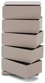 Сиво-бежов метален скрин с чекмеджета 37x72,5 cm Joey - Spinder Design