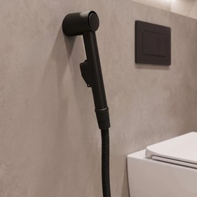 Смесител за мивка с хигиенен душ Rea Lungo Black