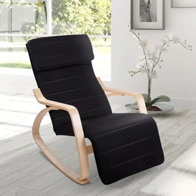 Люлеещ се стол Roy-черен