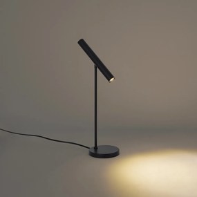 Модерна настолна лампа черна с LED и димер с докосване - Neva