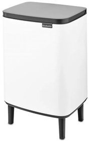 Кош за боклук Brabantia Bo Small Hi 1006647, 12 л, Плавно и безшумно отваряне, Противоплъзгаща основа, Бял