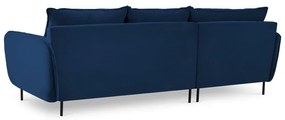 Ъглов диван от синьо кадифе (ляв ъгъл) Vienna - Cosmopolitan Design