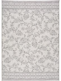 Сив външен килим Флорален, 155 x 230 cm Weave - Universal