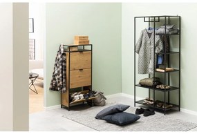 Накланяща се стойка за обувки от дъбов декор в естествен цвят Seaford – Actona