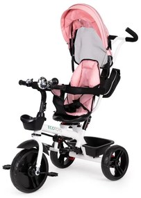 Розова въртяща се триколка с покрив ECOTOYS
