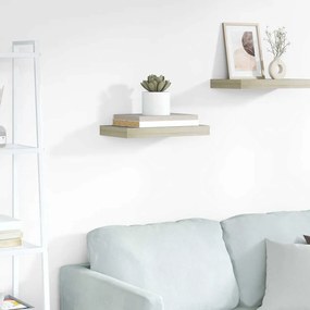 323868 vidaXL Окачен стенен рафт, дъб, 40x23x3,8 см, МДФ