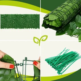 Изкуствен жив плет от бръшлян 300x100 cm