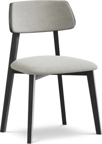 Светлосив трапезен стол от масивна дървесина Niu – Makamii