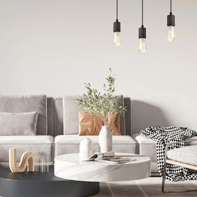 Черно висящо осветително тяло Leon - LAMKUR