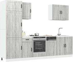 3314777 vidaXL Комплект кухненски шкафове от 7 части Lucca, инженерно дърво