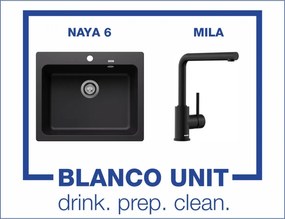 Bundle Blanco Naya 6+Blanco Mila Черен мат Промо пакет мивка със смесител