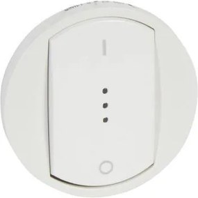 Legrand Лицев панел за двуполюсен ключ, с индикация, цвят бял Celiane  - 068023