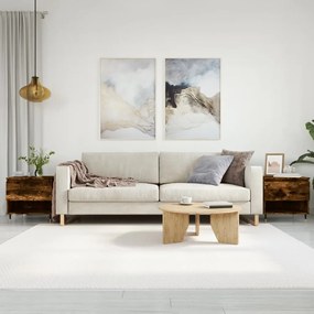 830903 vidaXL Кафе маси, 2 бр, опушен дъб, 50x46x50 см, инженерно дърво