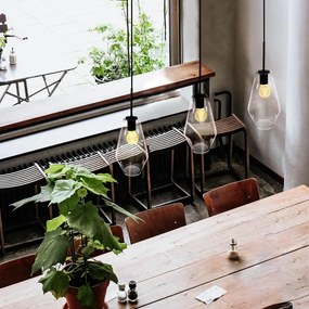 Черно висящо осветително тяло, височина 120 cm Lily - SULION