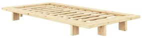 Единично легло от масивен бор с включена подматрачна рамка в естествен цвят 90x200 cm Japan – Karup Design