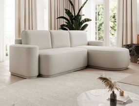 Ъглов диван Luxora-Светло бежов-вдясно
