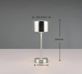 LED настолна лампа с възможност за димиране в сребристо (височина 30 cm) Jeff - Reality