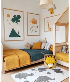 Жълта/естествена детска кошница за играчки от морска трева ø 30x28 cm Giraffe – Compactor