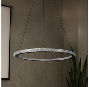 LED полилей с функция за димиране, окачен на кабел, LED/90W/230V 3000–6500K Ø 60 cm + дистанционно управление