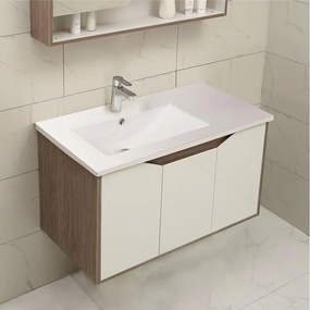 Конзолен PVC шкаф BG 9155+УМИВАЛНИК 9066L, 91x48x55см