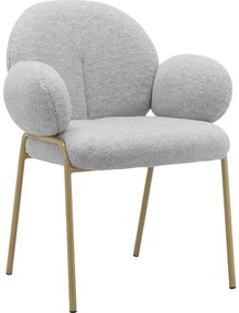 Светлосиви тапицирани трапезни столове в комплект с подлакътници 2 бр. Iwama – Støraa