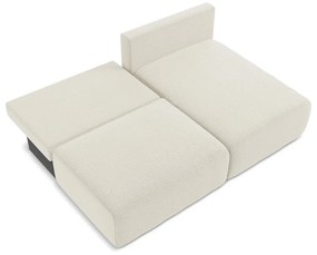 Кремав разтегателен ъглов диван с място за съхранение (десен ъгъл) Kalena – Makamii