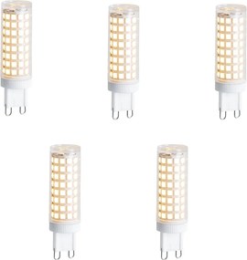 Комплект от 5 G9 димируеми LED крушки 5.5W 500 lm 2700K