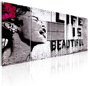 Печат върху платно - Banksy: Life is Beautiful 200x80