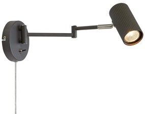 Сива стенна лампа Costilla - Markslöjd