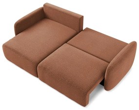 Разтегателен ъглов диван с място за съхранение в тухлен цвят (ляв ъгъл) Kalena – Makamii