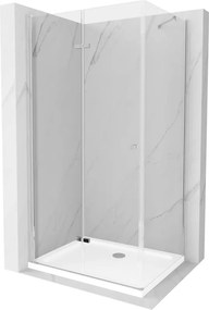 Mexen Lima сгъваем душ кабина 100 x 80 см, прозрачен, хром + плосък корито