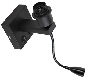 Модерен стенен аплик черен с гъвкава ръка - Brescia Combi