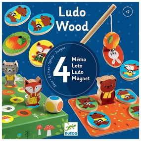 Djeco - 4 игри Ludo wood DJ01628G