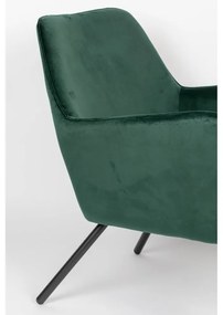 Тъмнозелено кадифено кресло Bon - White Label