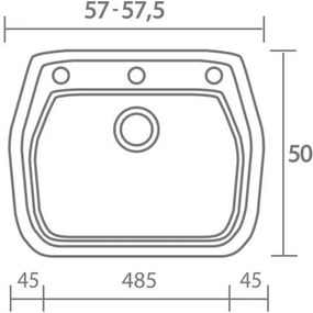 Мивка Sanitec 313-Granite Terracotta